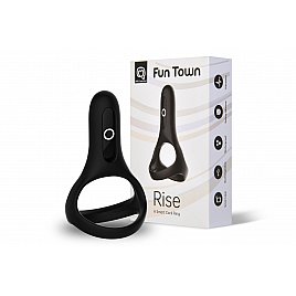 Подвійне ерекційне кільце Magic Motion Fun Town Rise Black, керування зі смартфона