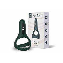 Подвійне ерекційне кільце Magic Motion Fun Town Rise Turquoise, керування зі смартфона