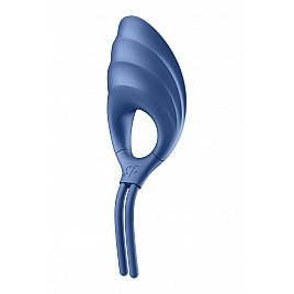 Ерекційне віброкільце лассо Satisfyer Swordsman Blue, міцна фіксація, 10 режимів, потужний мотор