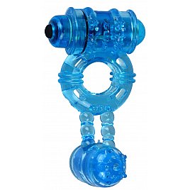 Ерекційне віброкільце Alive Double Ding Ring Blue Ерекційне віброкільце Alive Double Ding Ring Blue