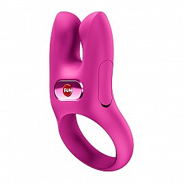 Ерекційне віброкільце з подвійною стимуляцією клітора Fun Factory NŌS CLASSIC Magenta, 2 мотори Ерекційне віброкільце з подвійною стимуляцією клітора Fun Factory NŌS CLASSIC Magenta, 2 мотори