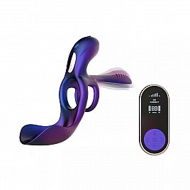 Ерекційне кільце 3в1 Hueman - Zenith, стимуляція яєчок, точки G та клітора, пульт ДК